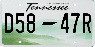 TN license plate D5847R