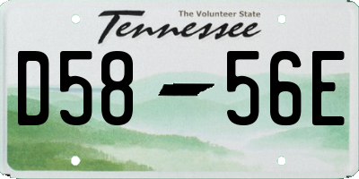 TN license plate D5856E