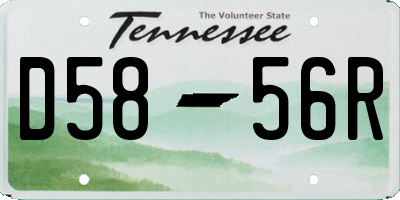TN license plate D5856R