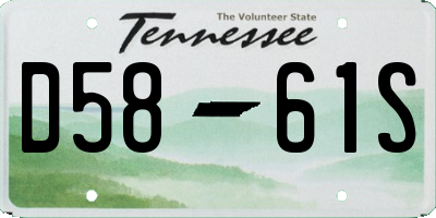 TN license plate D5861S