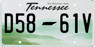 TN license plate D5861V