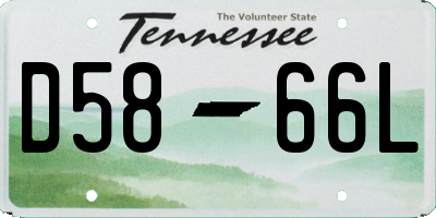 TN license plate D5866L