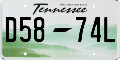 TN license plate D5874L