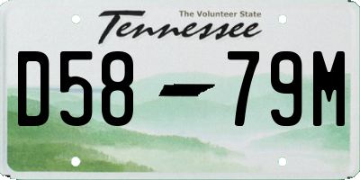 TN license plate D5879M