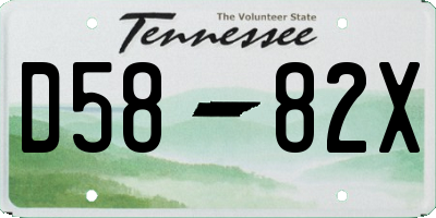TN license plate D5882X