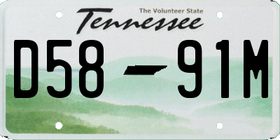 TN license plate D5891M