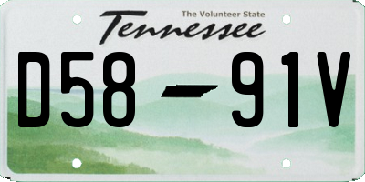 TN license plate D5891V