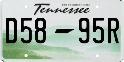 TN license plate D5895R