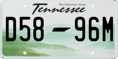 TN license plate D5896M