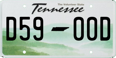 TN license plate D5900D