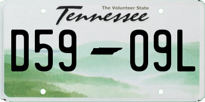 TN license plate D5909L