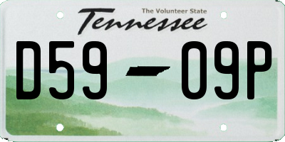 TN license plate D5909P