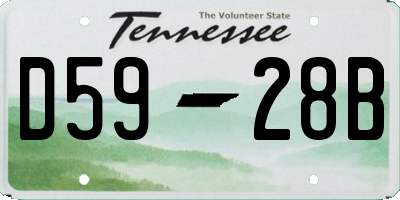 TN license plate D5928B