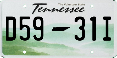 TN license plate D5931I