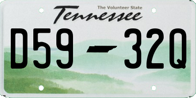 TN license plate D5932Q