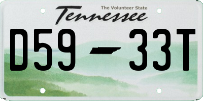 TN license plate D5933T