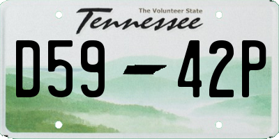 TN license plate D5942P