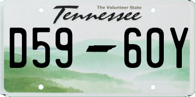 TN license plate D5960Y
