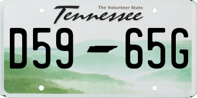 TN license plate D5965G