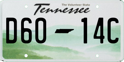 TN license plate D6014C
