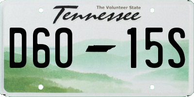 TN license plate D6015S