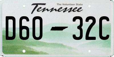 TN license plate D6032C