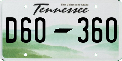 TN license plate D6036O