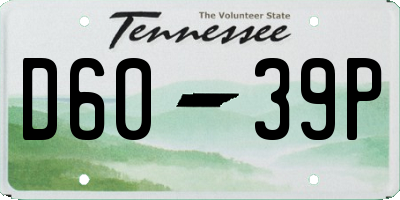 TN license plate D6039P