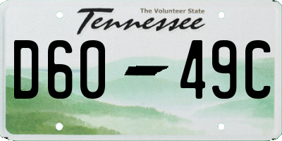 TN license plate D6049C
