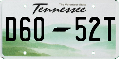 TN license plate D6052T