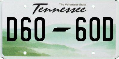 TN license plate D6060D