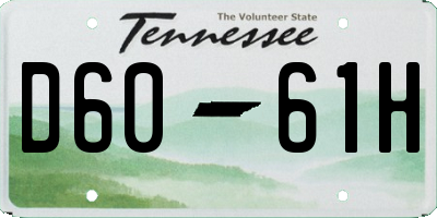 TN license plate D6061H