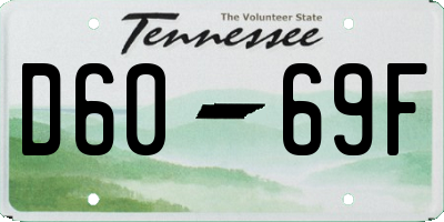TN license plate D6069F