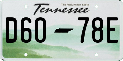 TN license plate D6078E