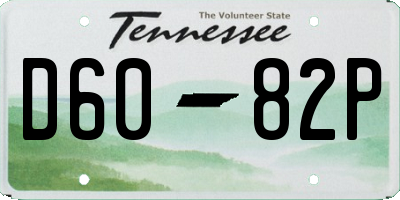 TN license plate D6082P