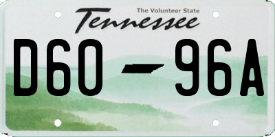 TN license plate D6096A