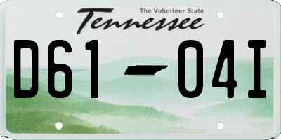 TN license plate D6104I