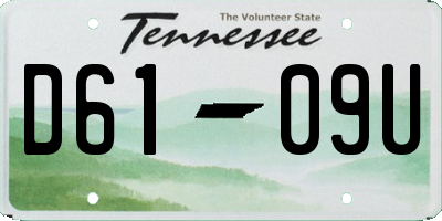 TN license plate D6109U