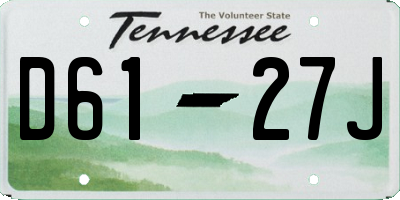 TN license plate D6127J
