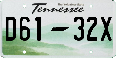 TN license plate D6132X