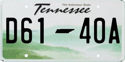 TN license plate D6140A