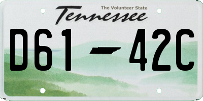 TN license plate D6142C