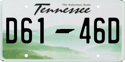 TN license plate D6146D