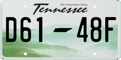 TN license plate D6148F