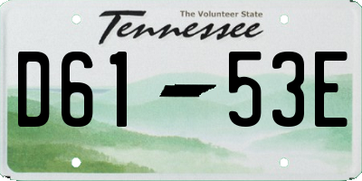 TN license plate D6153E