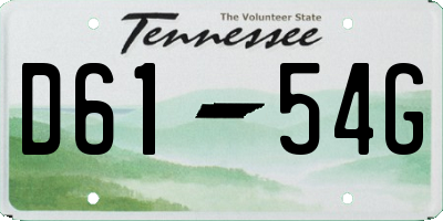 TN license plate D6154G