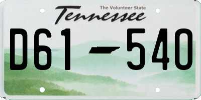 TN license plate D6154O