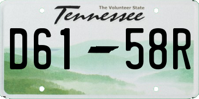 TN license plate D6158R
