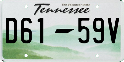 TN license plate D6159V