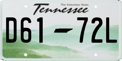 TN license plate D6172L